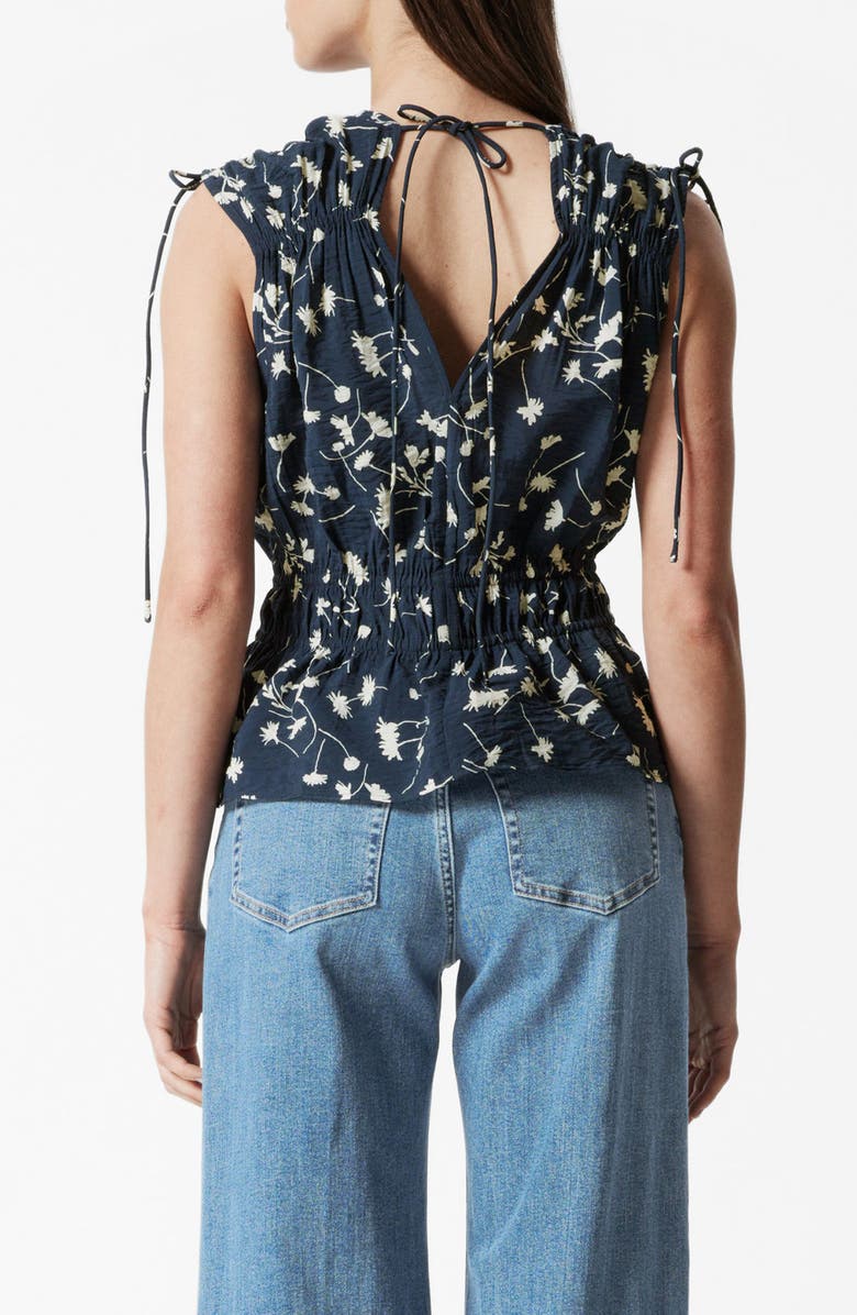 & Other Stories Drawstring Tie Shirred Waist Top, Alternate, color, 