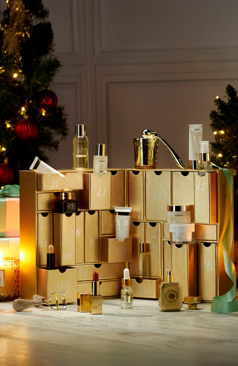 Lovery 24-Pc. Limited-Edition Advent Calendar Beauty and Skincare Luxury Gift Set, Alternate, color, Gold, Multi