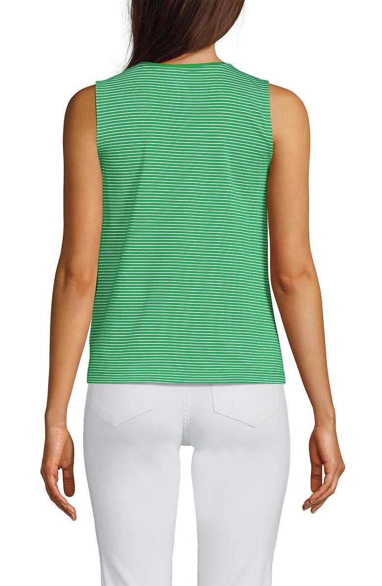 Lands' End Crew Neck Jersey Shell Tank, Alternate, color, 