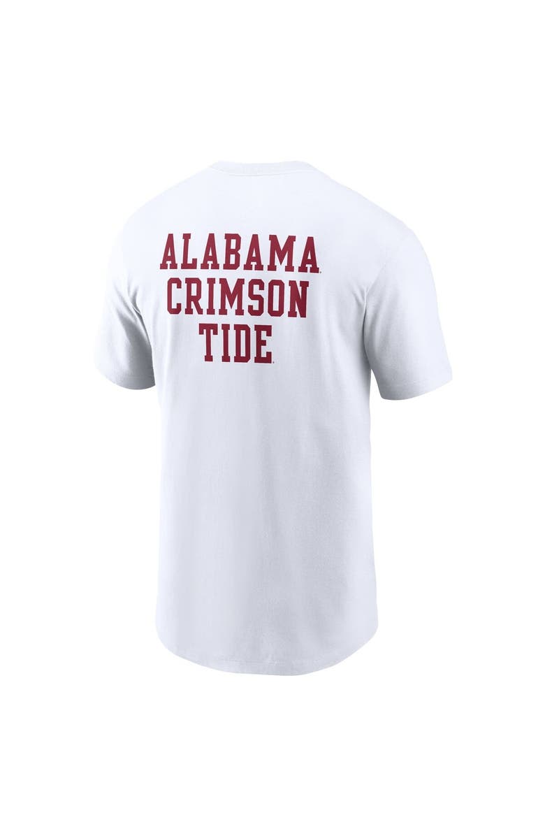 Nike Men's Nike White Alabama Crimson Tide 2-Hit Stacked T-Shirt, Alternate, color, White