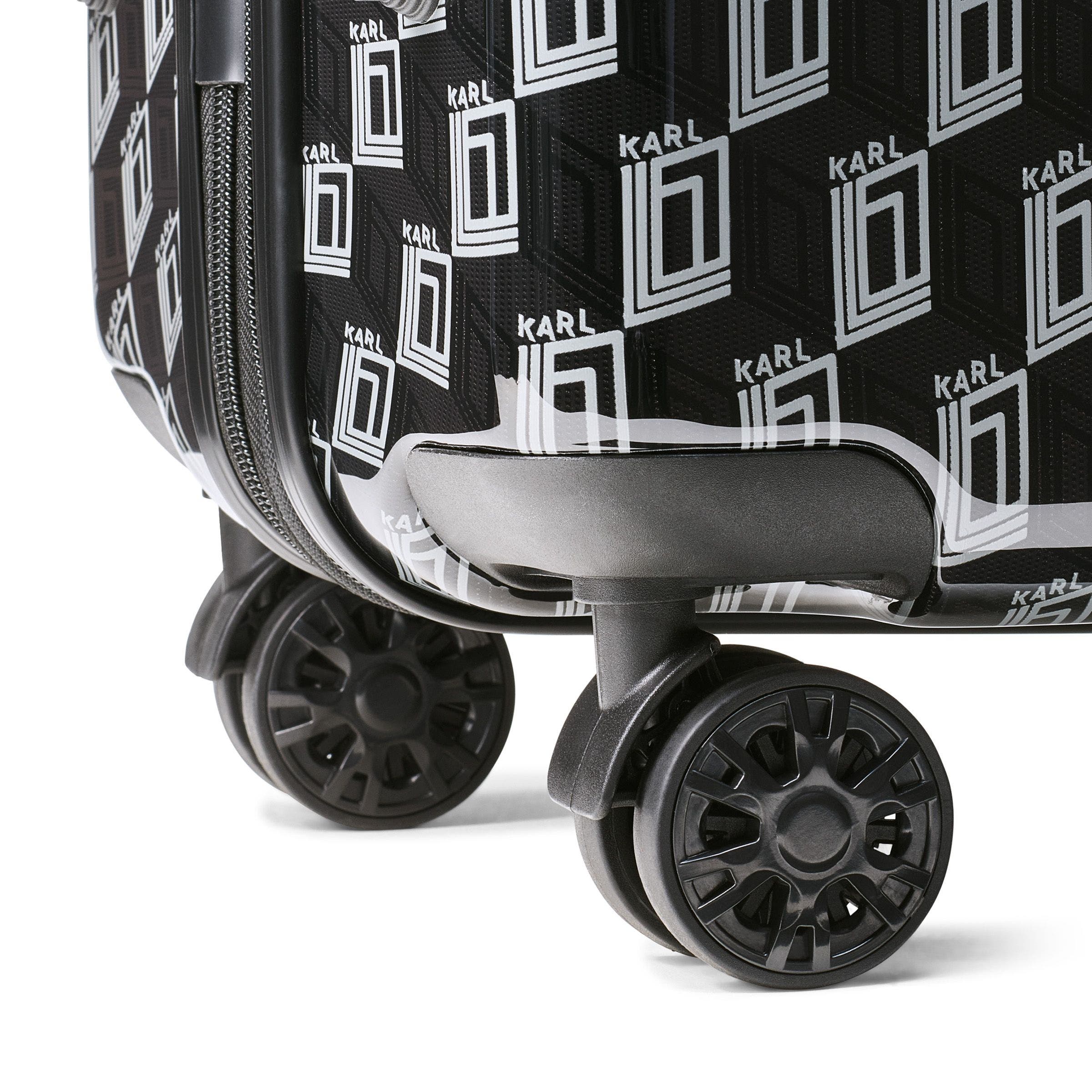 KARL LAGERFELD Bon Voyage Upright Suitcase, Alternate, color, Black/Grey