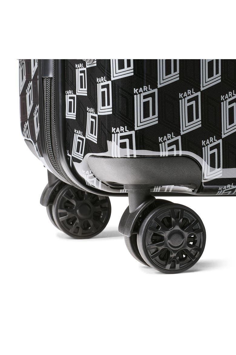 Bon Voyage Upright Suitcase, Alternate, color, Black/Grey