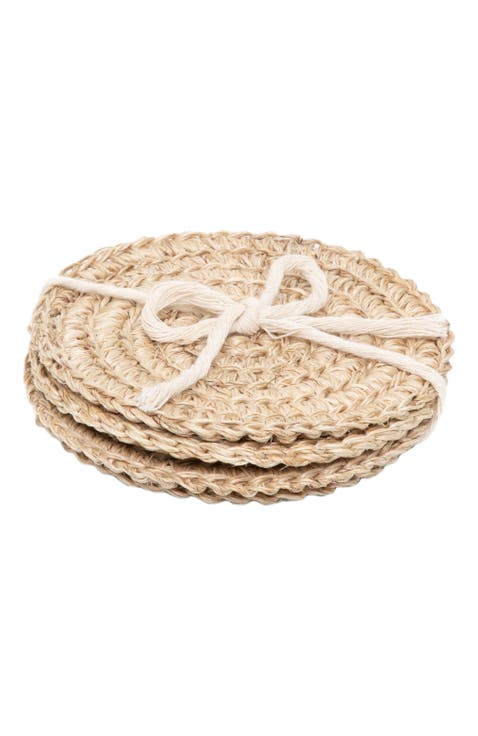 Fique Spiral Coasters Set of 4