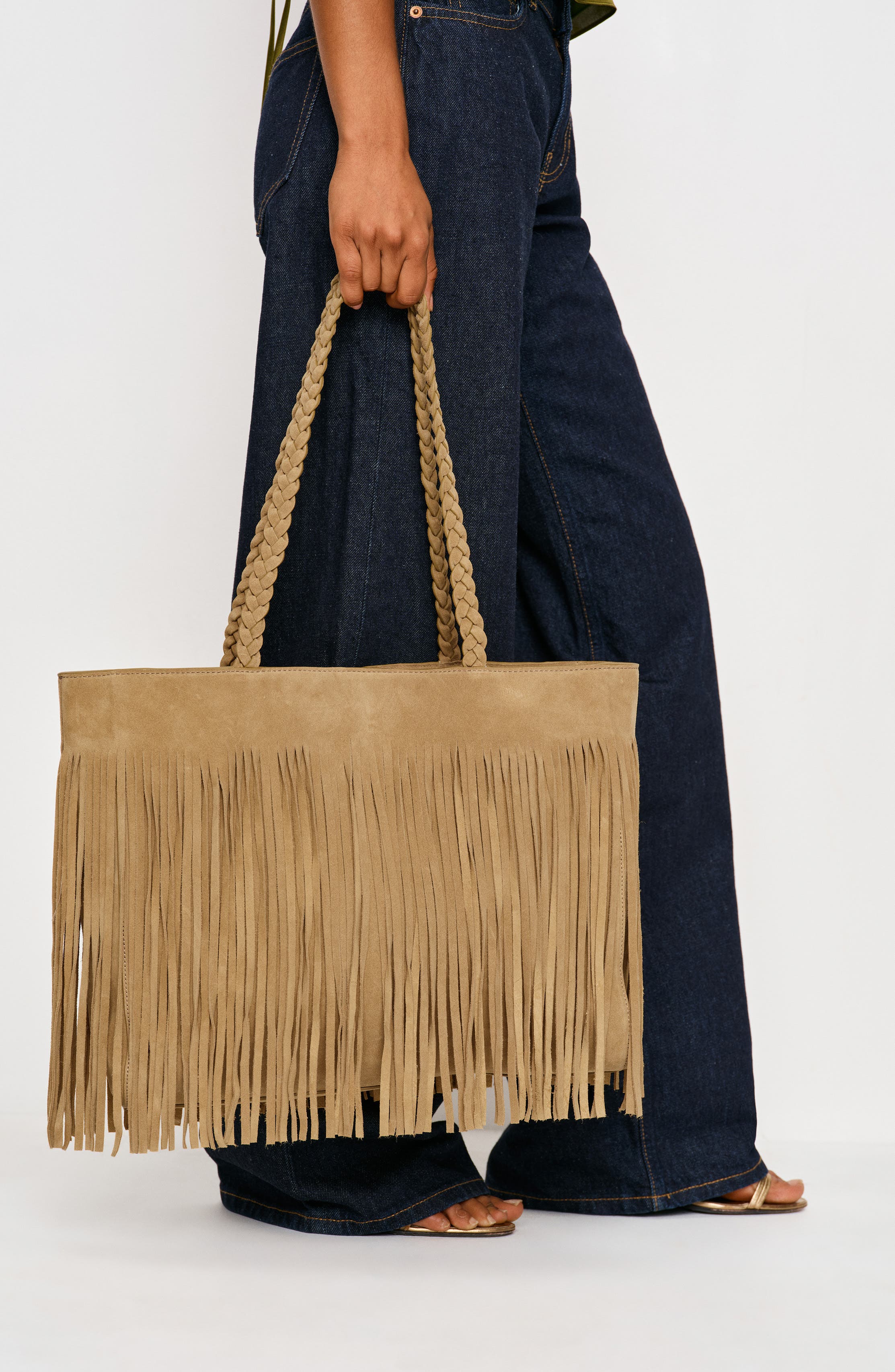 Luna Suede Tote Bag, Alternate, color, HAZEL SUEDE
