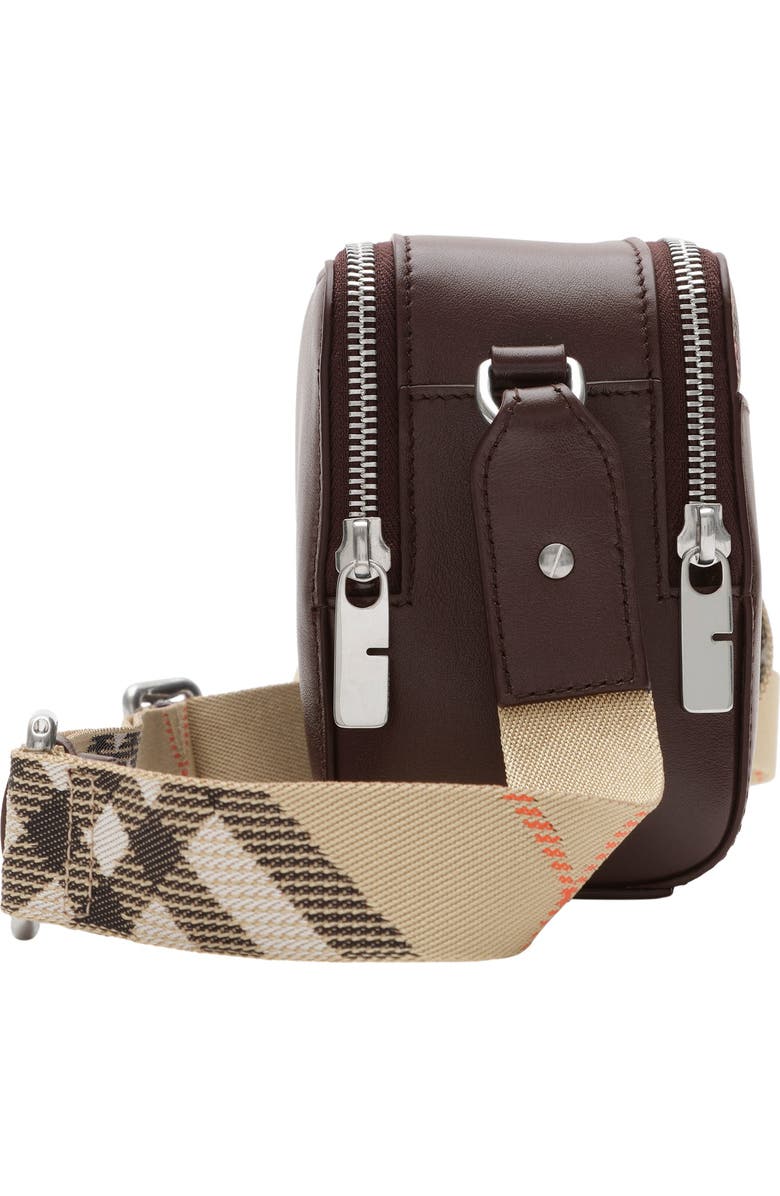 Burberry Pop Check Crossbody Bag, Alternate, color, Peat Brown/Sand Beige