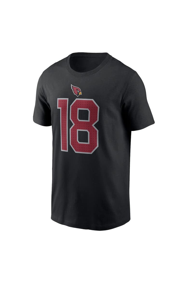 Men's Nike Marvin Harrison Jr. Black Arizona Cardinals Player Name & Number T-Shirt, Alternate, color, Black