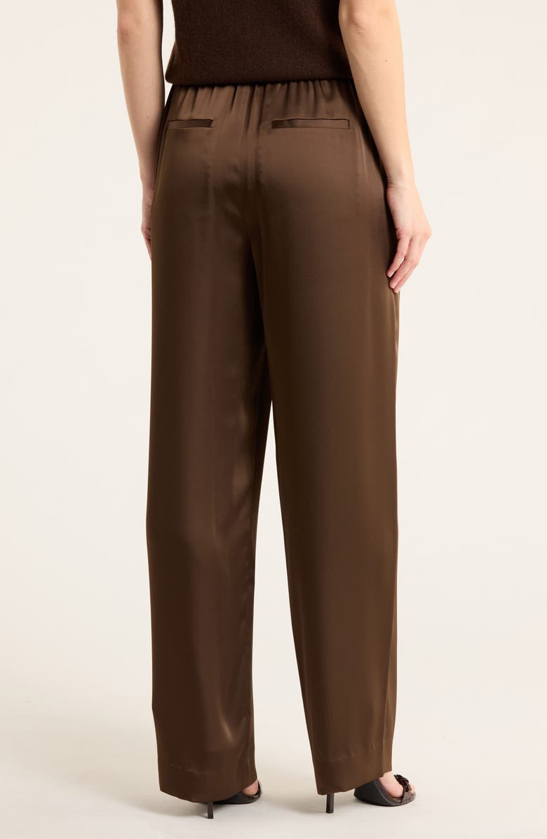 Vince Satin Pull-On Pants, Alternate, color, Argan
