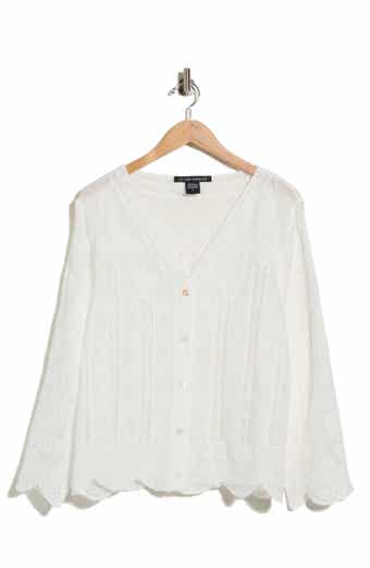 Lace Insert Cotton Shirt