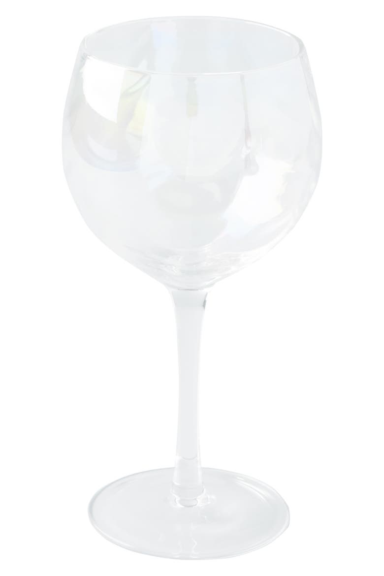 Anthropologie Katana Lustered Wine Glass, Alternate, color, OYSTER