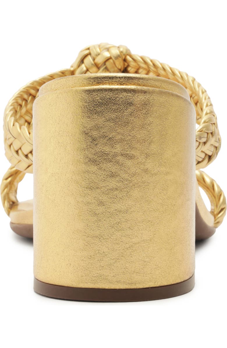 Arezzo Remy Block Heel Sandal, Alternate, color, Gold