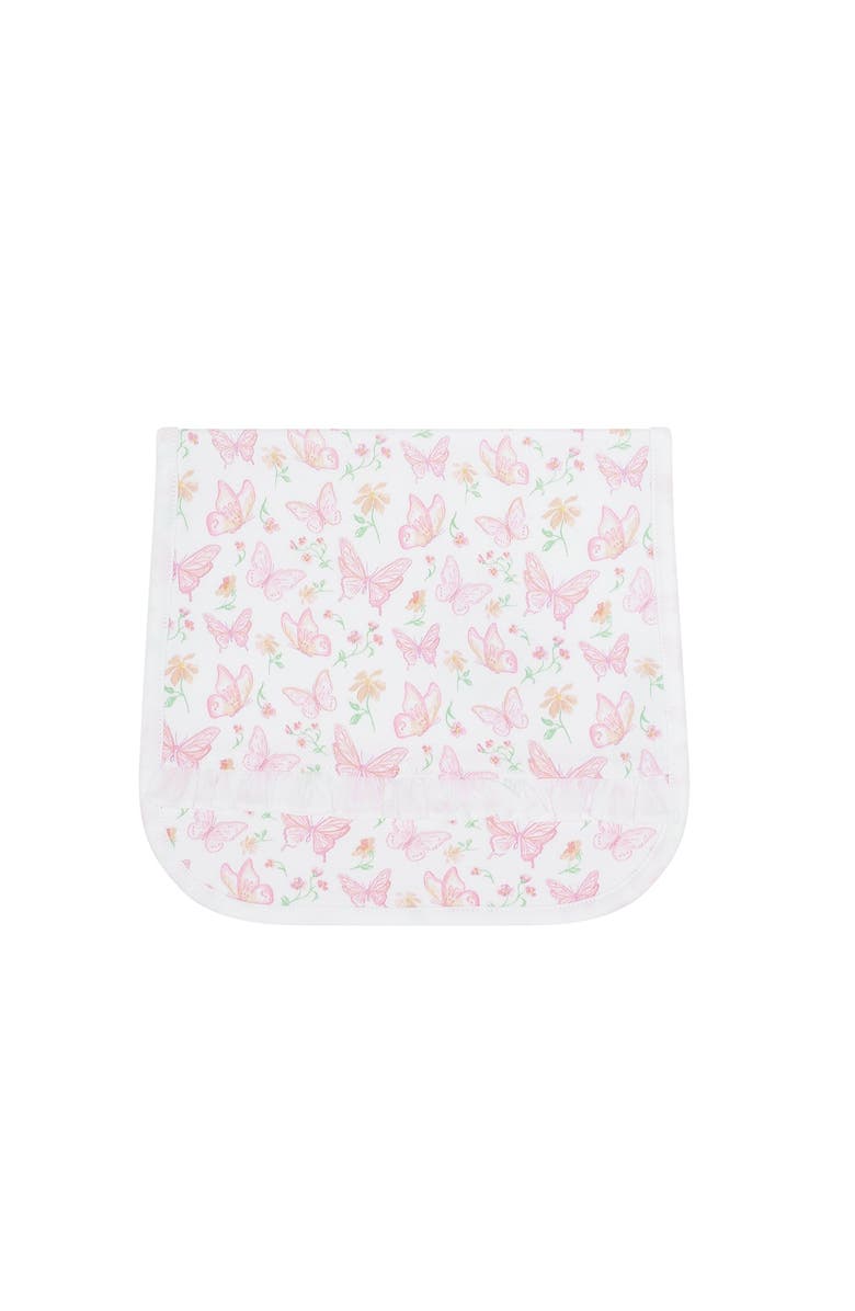 Nellapima Baby Girl Cotton Ruffle Burp Cloth, Main, color, 