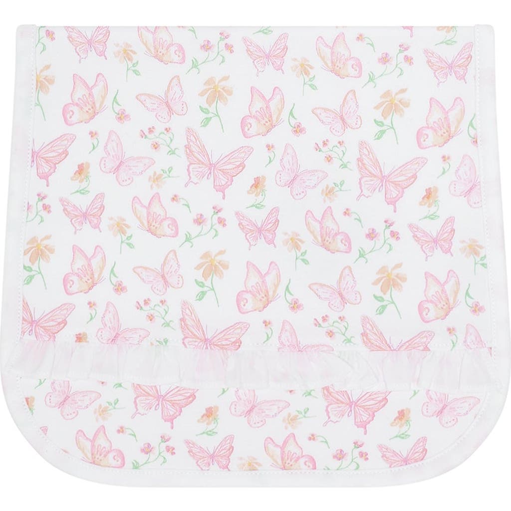 Nellapima Baby Girl Cotton Ruffle Burp Cloth in Butterflies  product