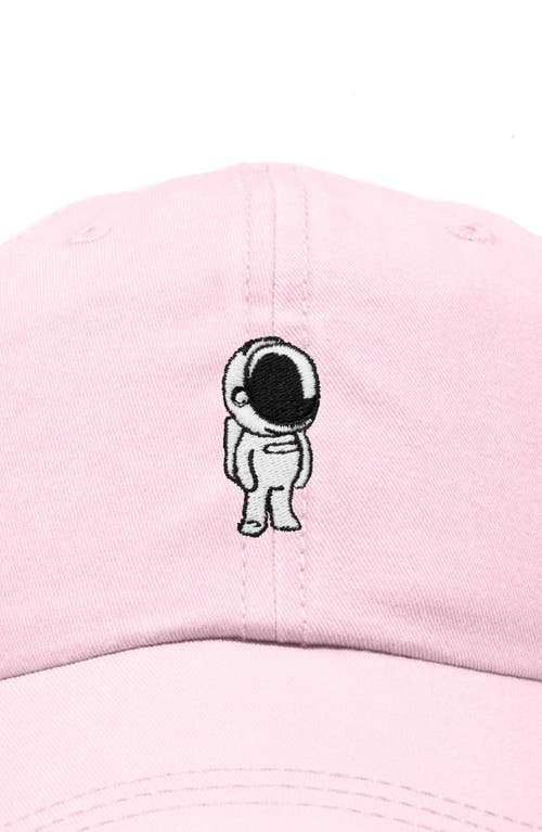 Dalix Astronaut Embroidered Space Hat In Washed Pink