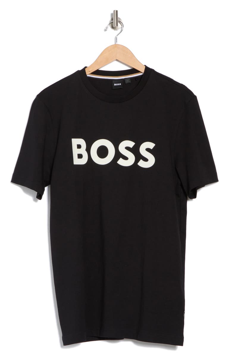 BOSS Tiburt Logo Graphic T-Shirt, Alternate, color, Black