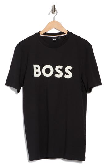 Hugo Boss Boss Tiburt Logo Graphic T-shirt In Black
