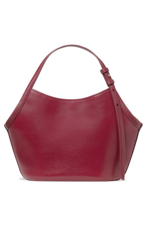 Kate Spade New York Small Deco Fine Grain Leather Tulip Top Handle Bag In Burgundy