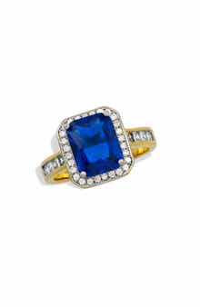 SAVVY CIE JEWELS Cubic Zirconia Halo Statement Ring