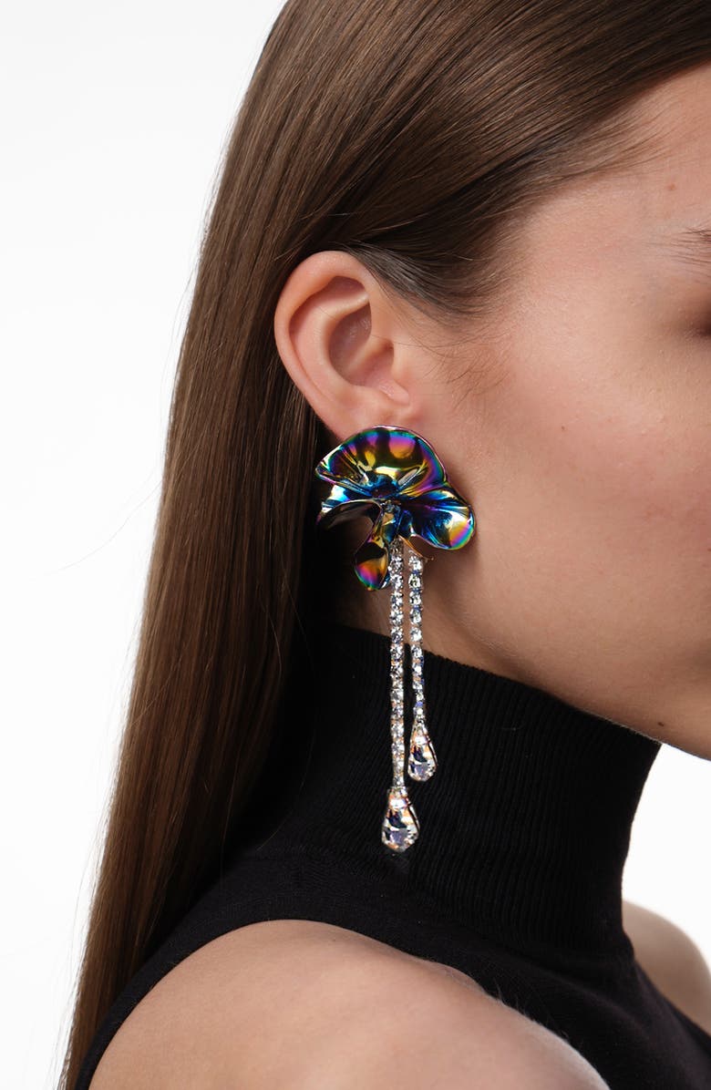 Sterling King Sylvia Crystal Drop Earrings, Alternate, color, 