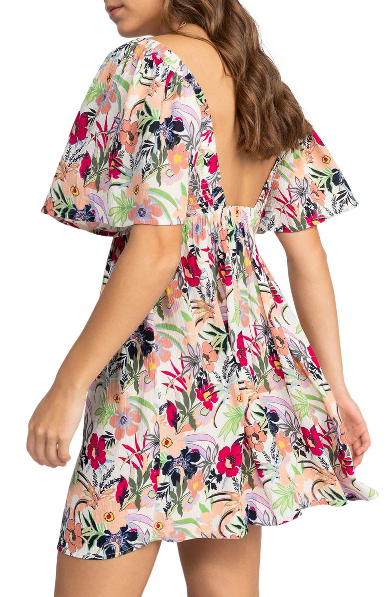 Roxy Golden Dawn Floral Minidress, Alternate, color, 