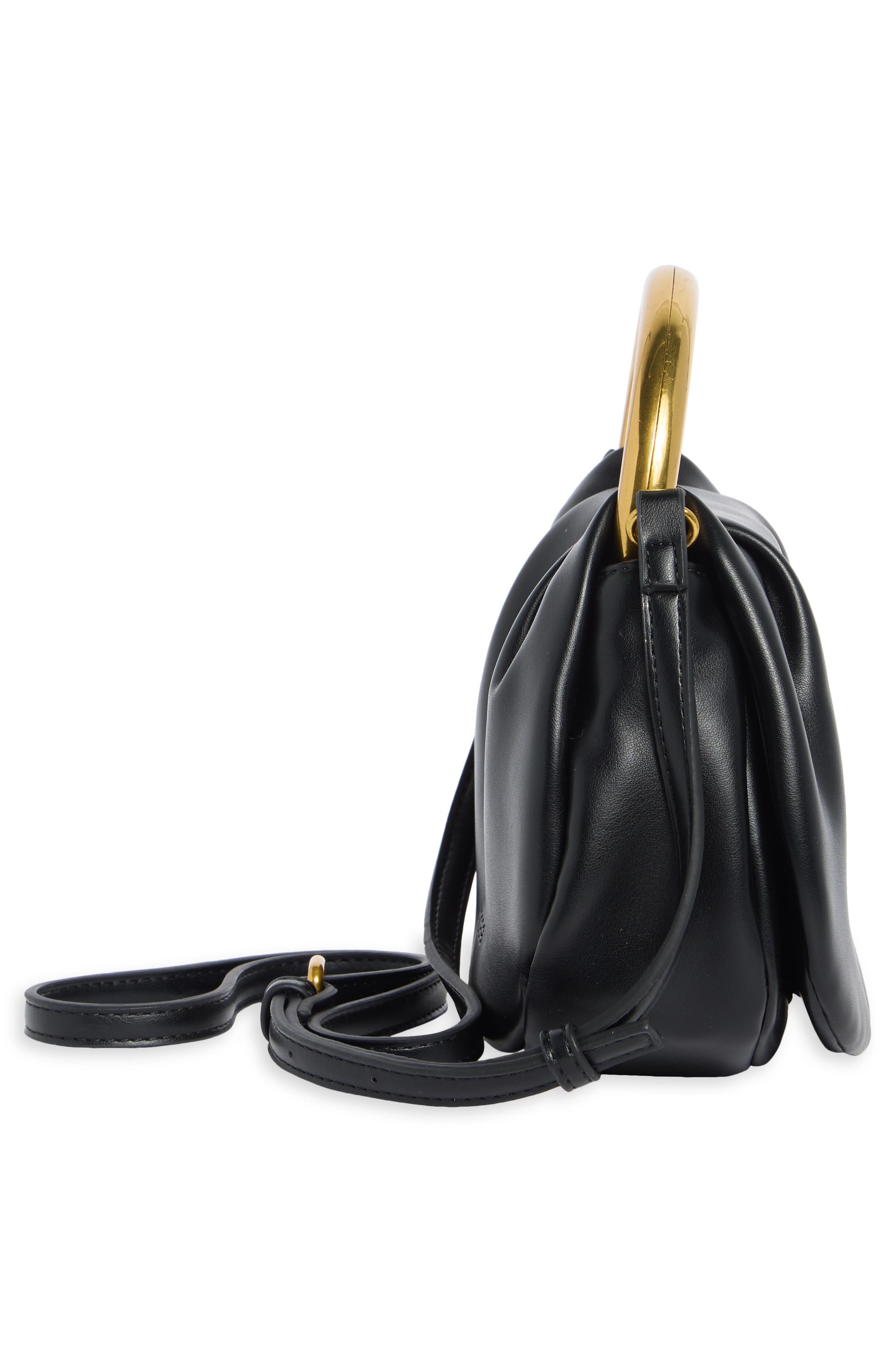 BCBG Statement Hardware Clutch, Alternate, color, Black