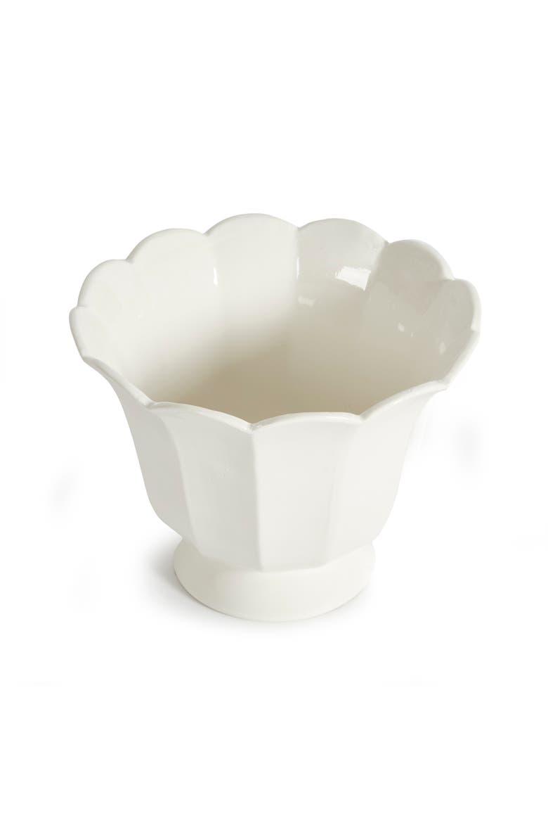Mirabelle Fluted Cachepot Large, Main, color, White