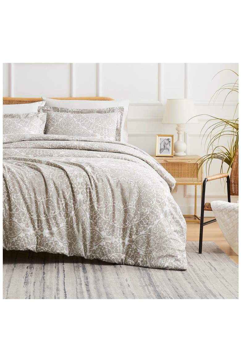 Ashanti Duvet Cover Set, Alternate, color, BONE