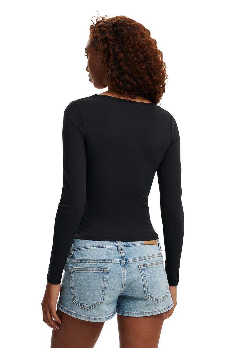 Cotton On Women's Hold Me Long Sleeve, Alternate, color, Black