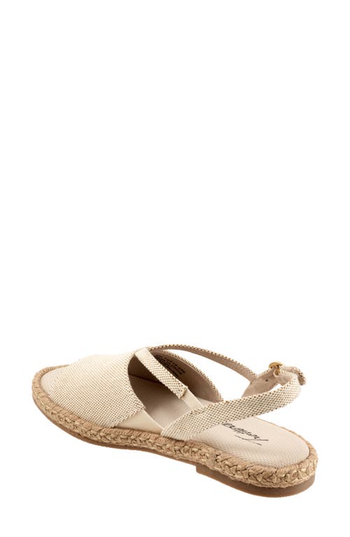 Trotters Pepper Slingback Espadrille Sandal In Natural Textile