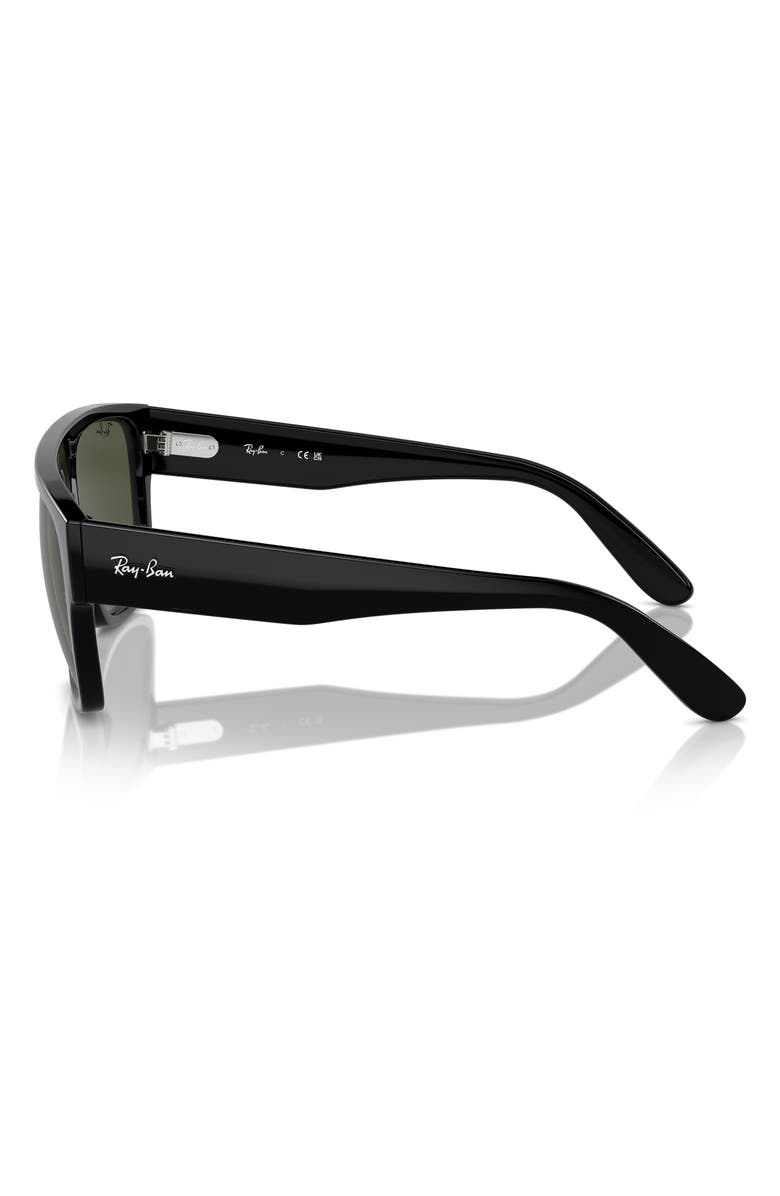 Ray-Ban 57mm Square Sunglasses, Alternate, color, Black