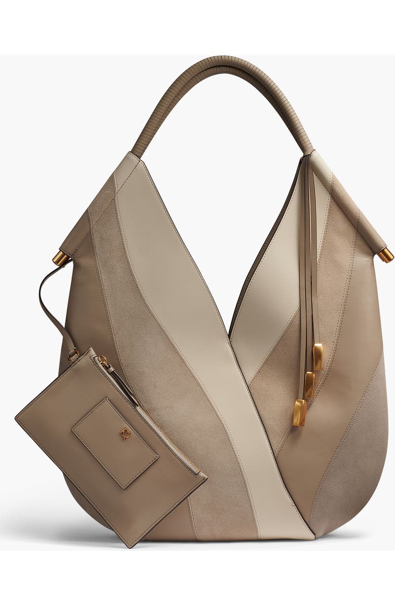 Donna Karan New York Baldwin Curve Pieced Large Shoulder, Main, color, Neutral Multi