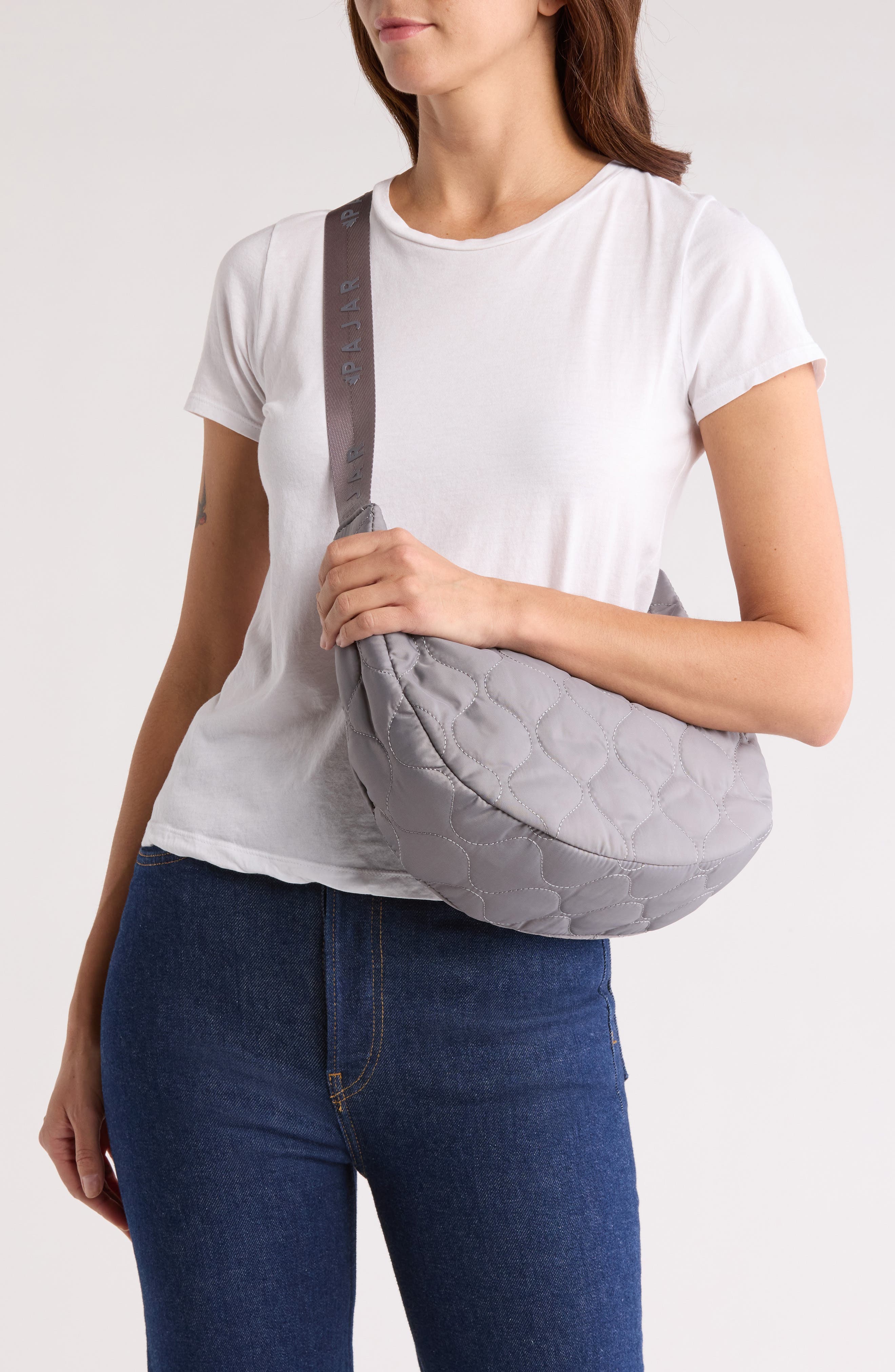 Pajar Quilted Hobo Tote Bag, Alternate, color, 