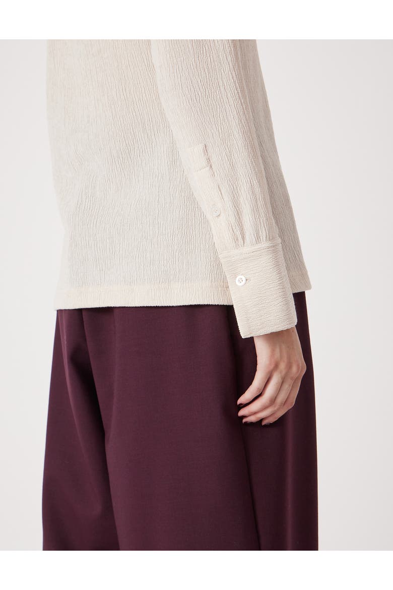 Textured Slim Shirt, Alternate, color, Almond
