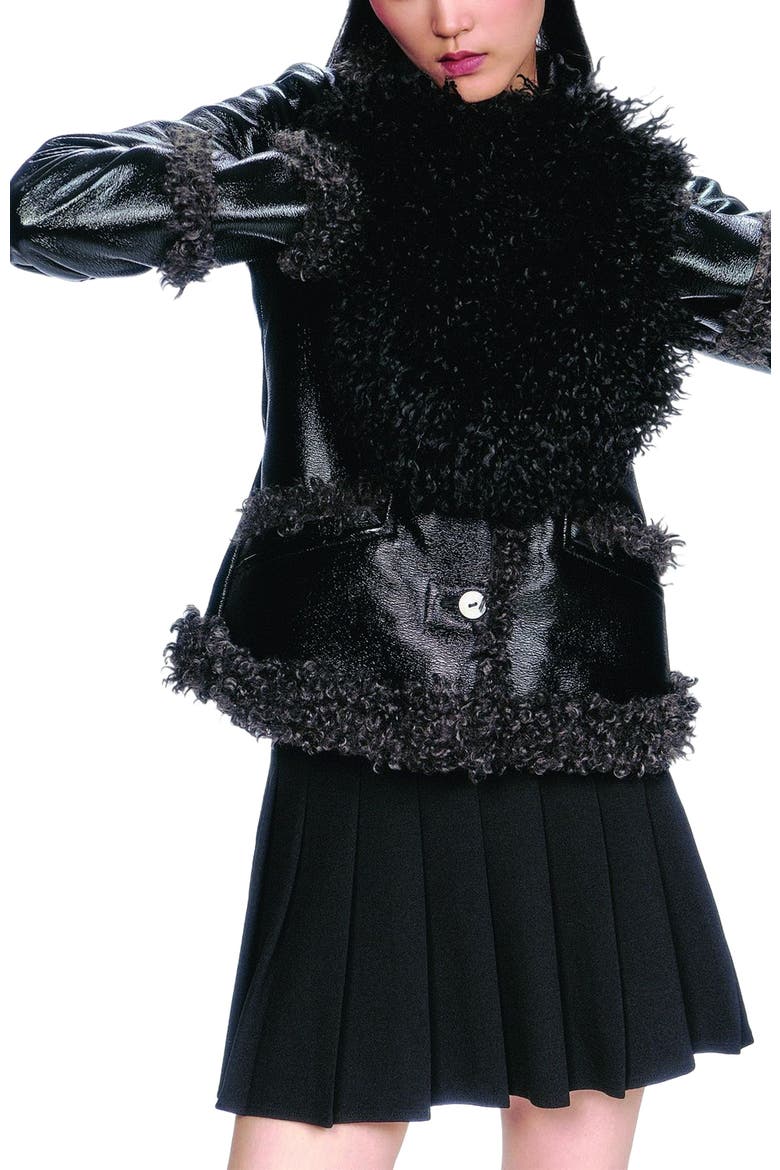 Faux Fur Muff, Alternate, color, Black