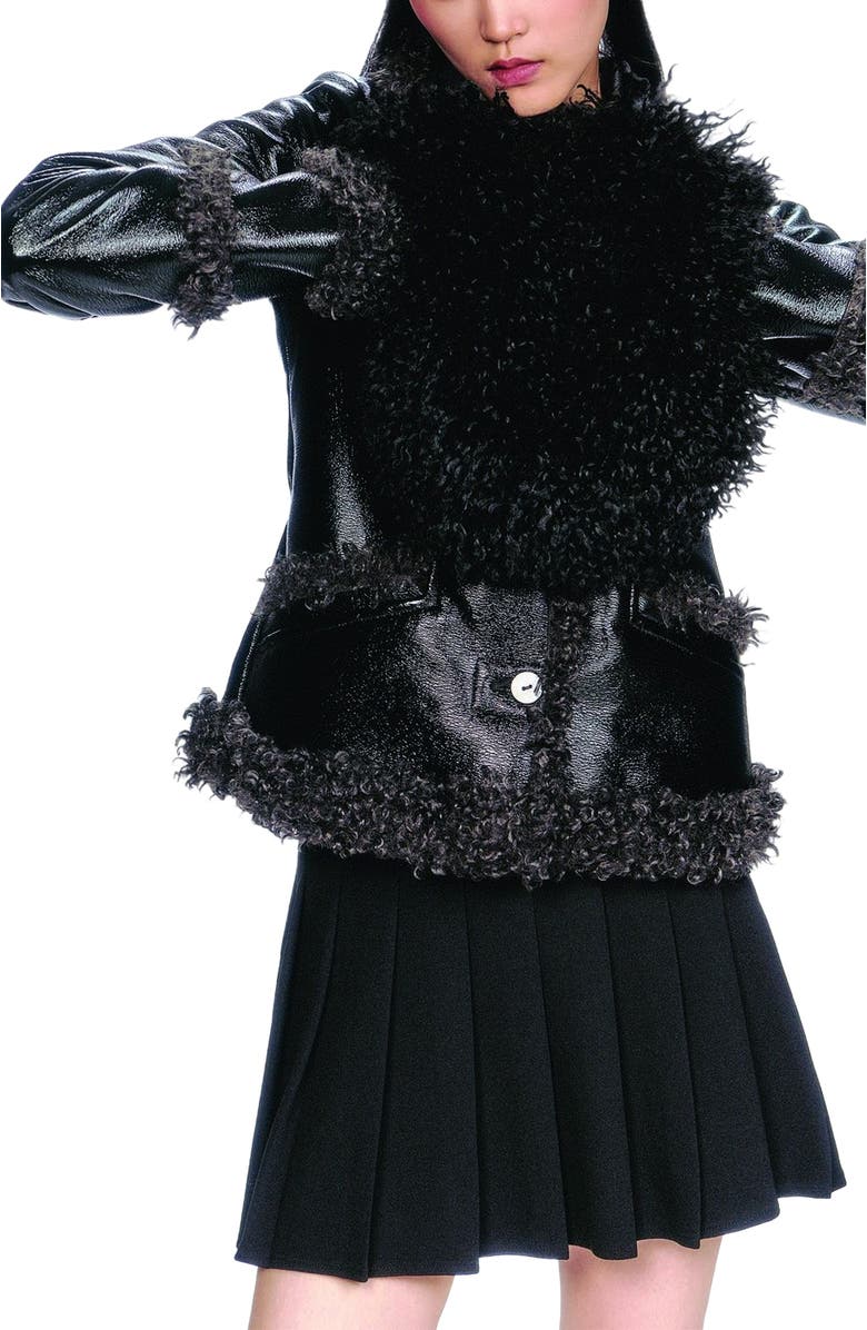 Anna Sui Faux Fur Muff, Alternate, color, Black