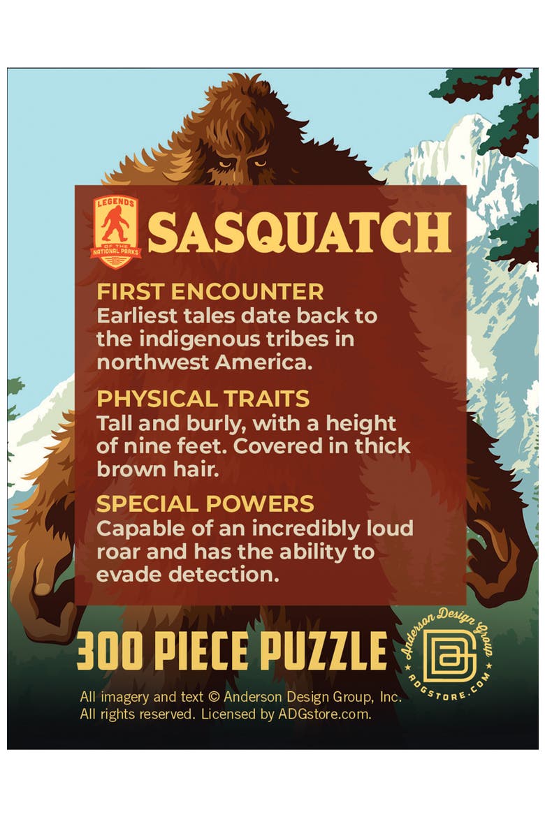 Sasquatch 300 Piece Jigsaw Puzzle, Alternate, color, Multicolor