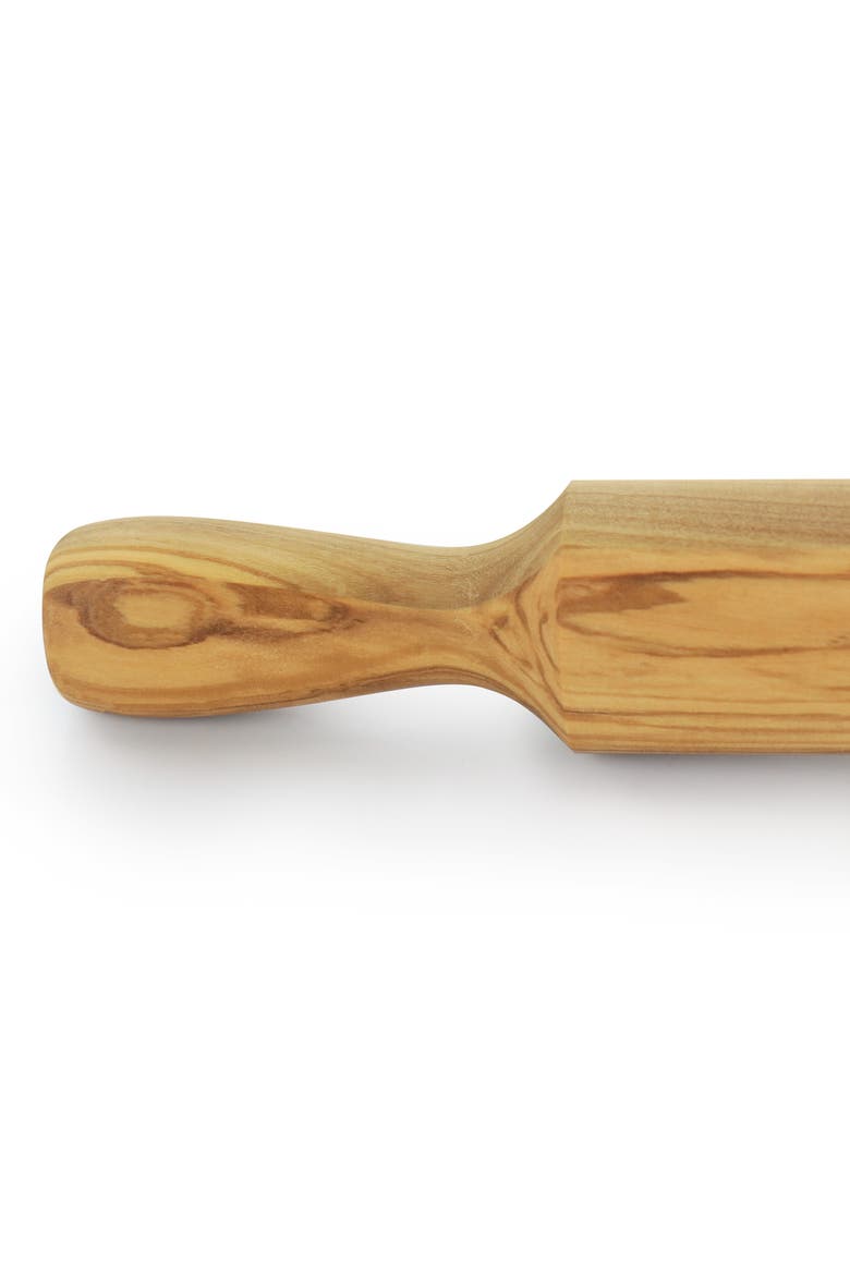 16in Olive Wood Rolling Pin, Alternate, color, Brown