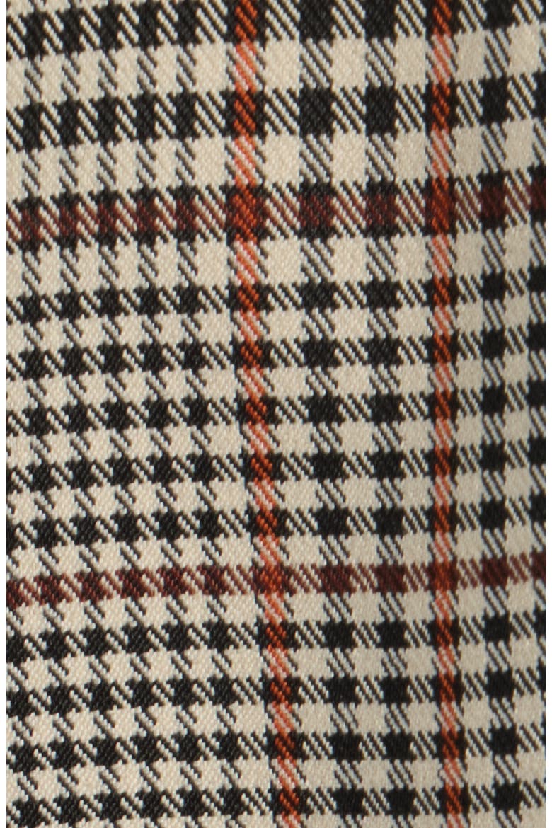 One-Button Plaid Blazer, Alternate, color, TOFFEE BLACK
