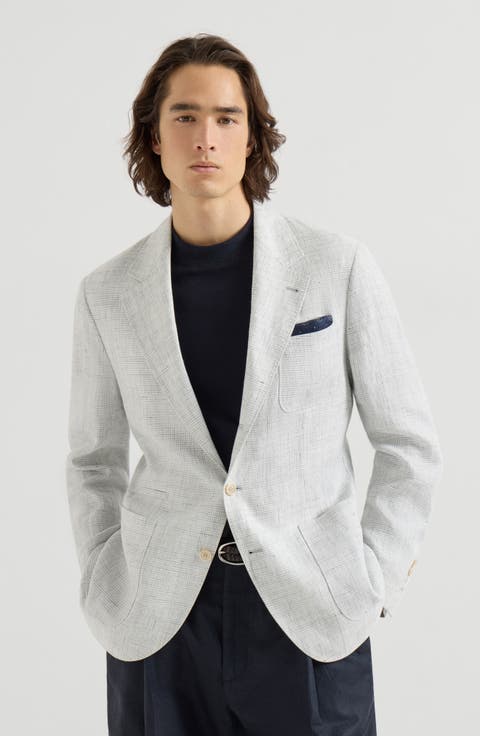 Houndstooth deconstructed blazer