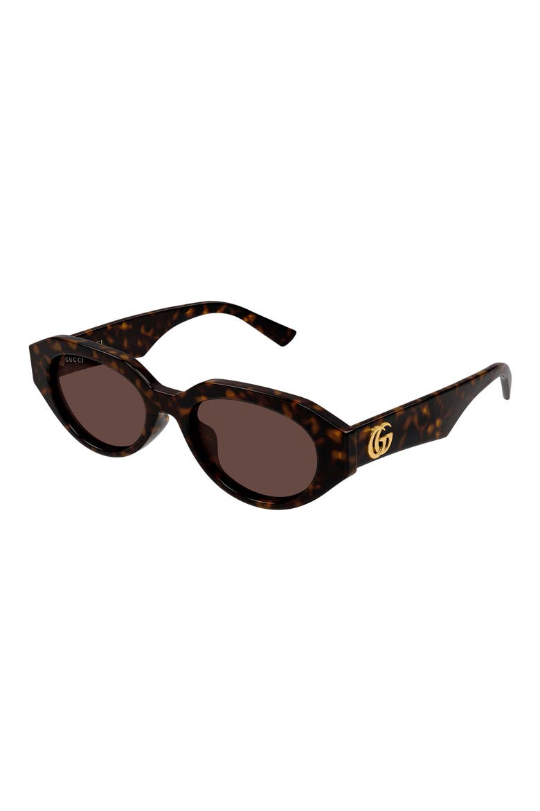 53mm Polarized Round Sunglasses, Alternate, color, HAVANA