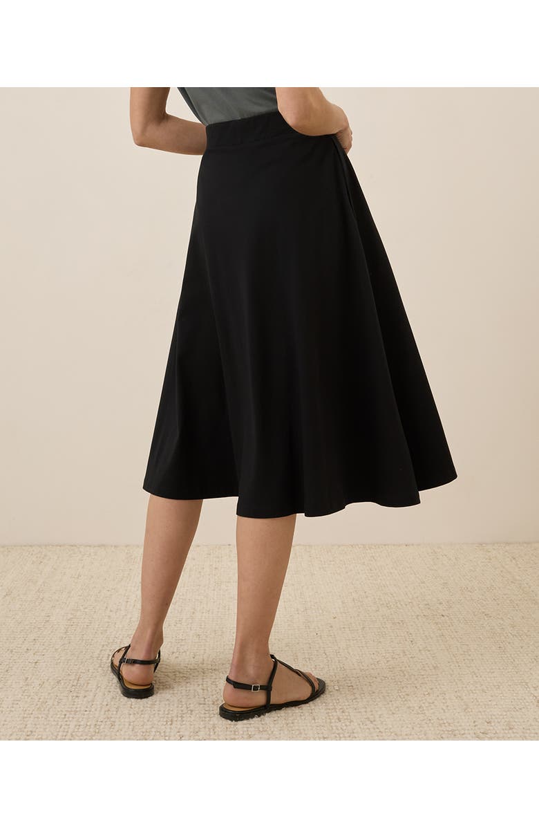 Pact Organic Cotton Fit & Flare Midi Skirt, Alternate, color, 