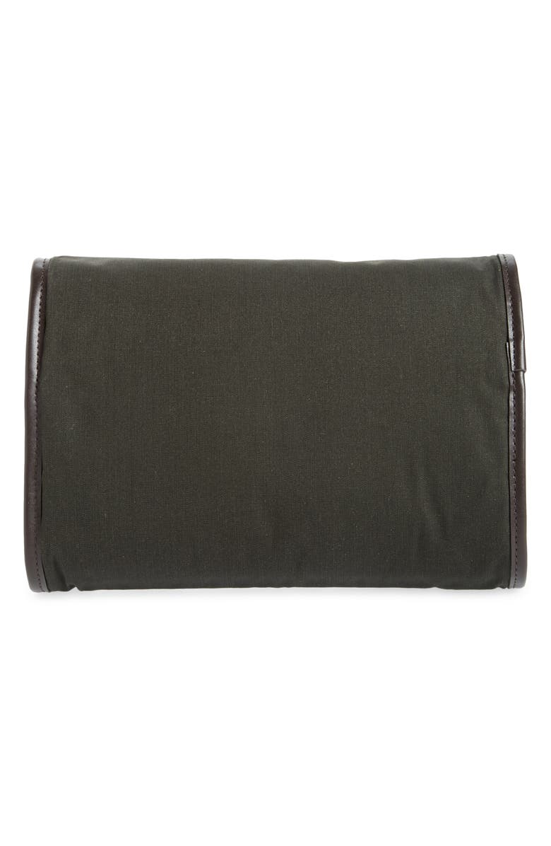 Barbour Waxed Cotton Hanging Washbag, Alternate, color, 