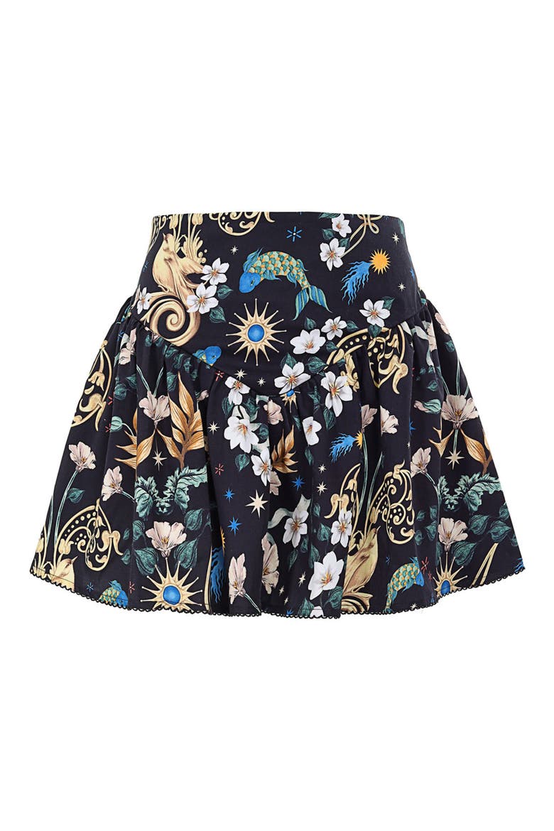 Violet Solstice Cotton Cover-Up Miniskirt, Alternate, color, BLUE