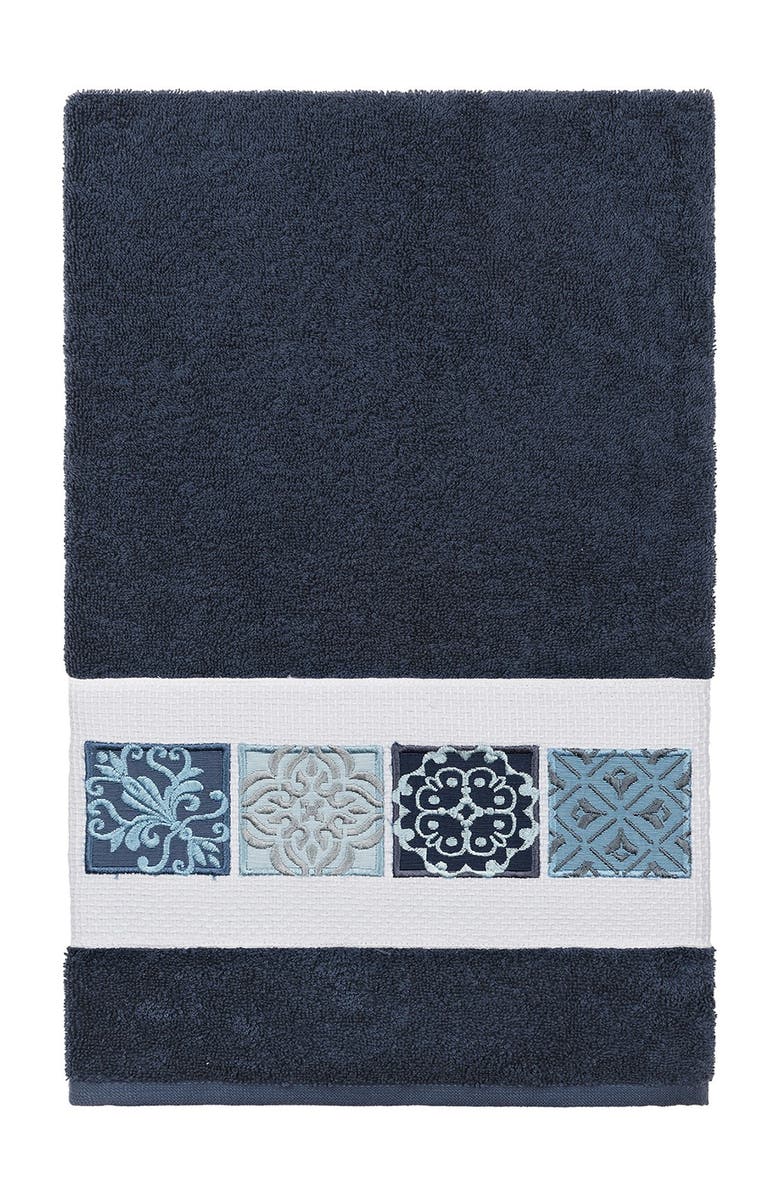 Linum Home Textiles Vivian 3-Piece Embellished Towel - Midnight Blue, Alternate, color, Midnight Blue