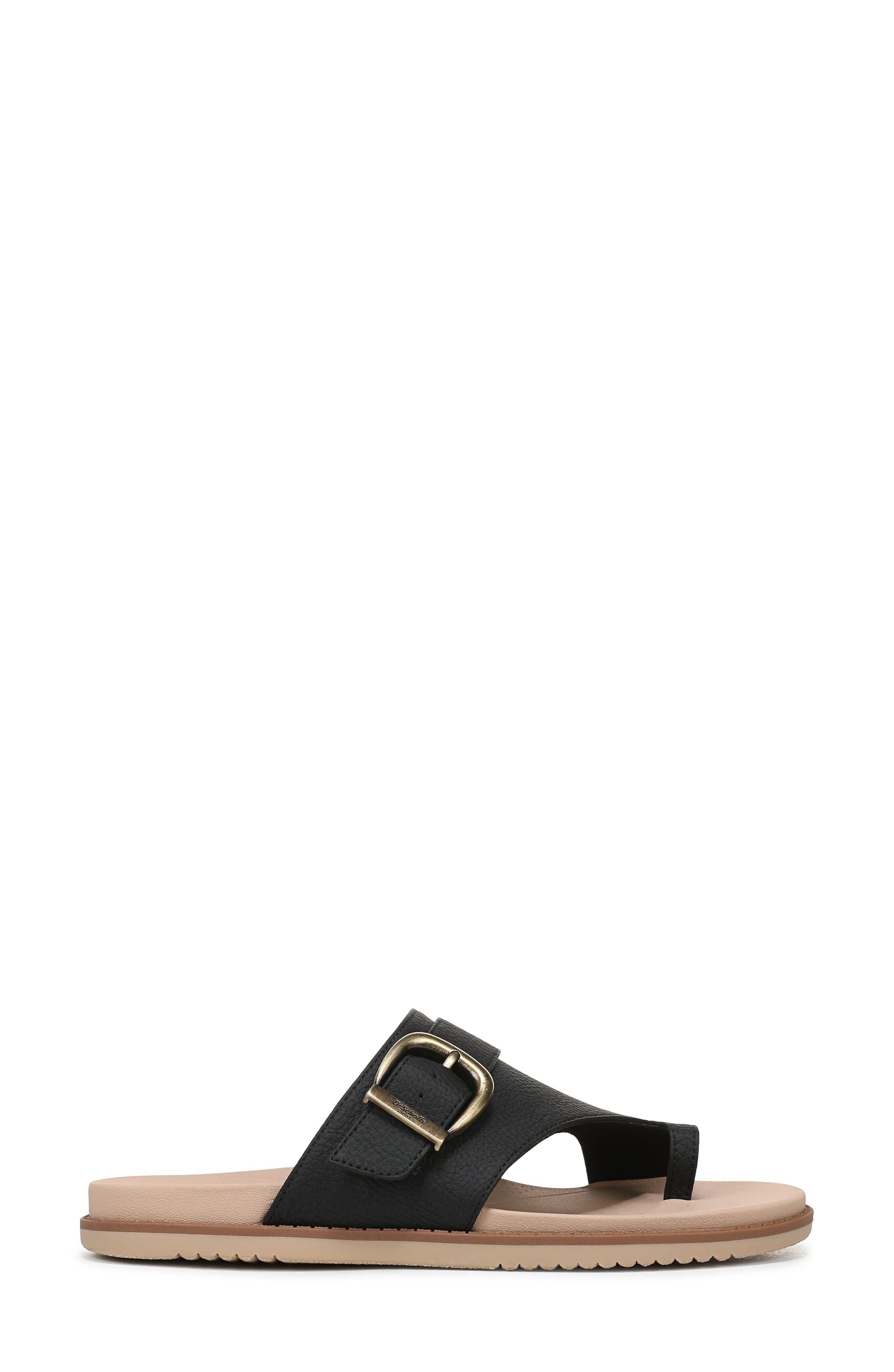 Dr. Scholl's So Clever Slide Sandal, Alternate, color, Black Faux Leather