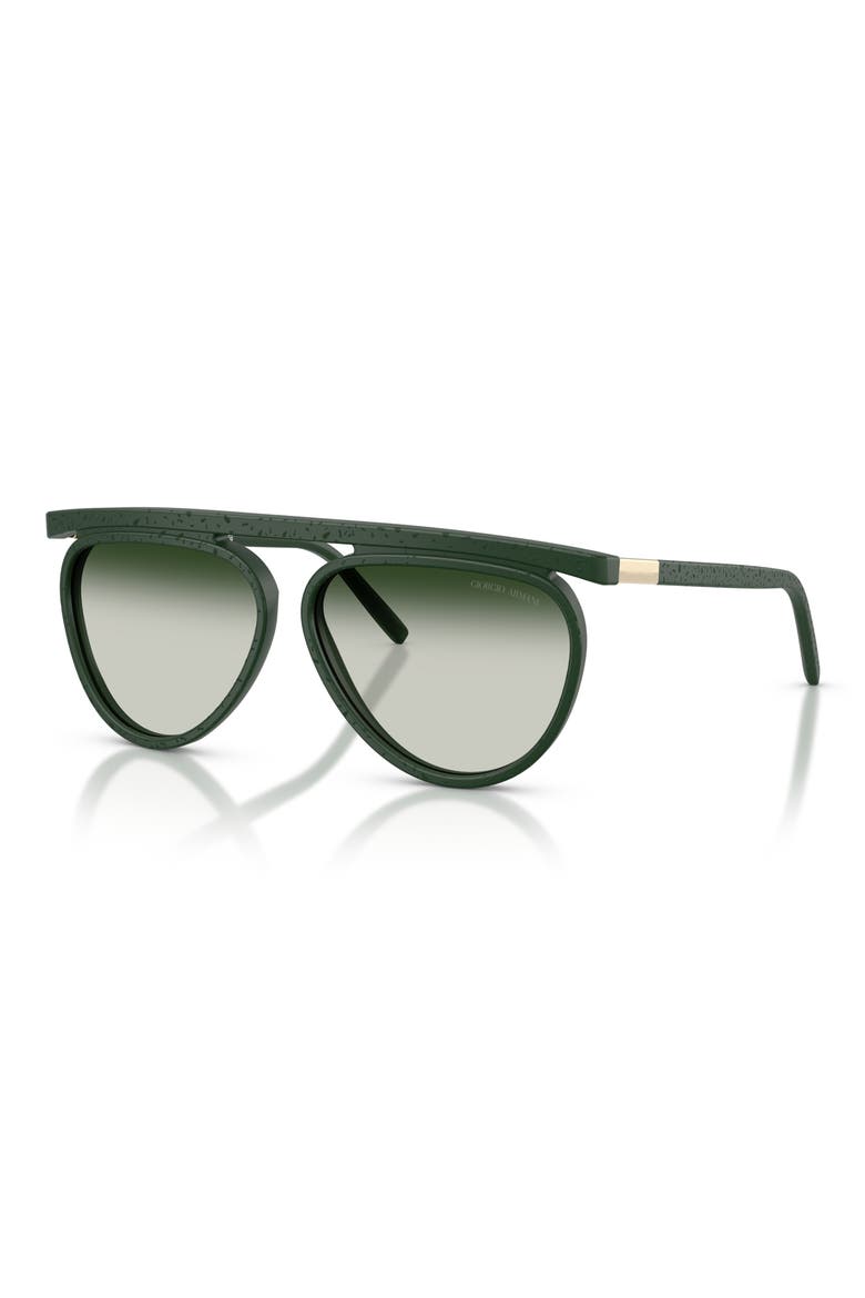 58mm Pilot Sunglasses, Alternate, color, MATTE GREEN / GREY GRADIENT