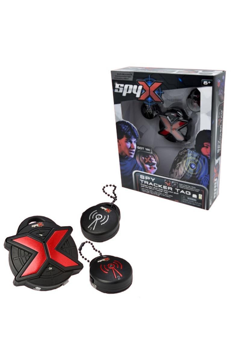 Mukikim SpyX Spy Tracker Tag - Spy Tracking Toy Gadget For Kids. Protect & Find Your Stuff Or People You Want To Track. Alarm / Track Modes. 2 Spy Tags and 1 Receiver Included, Main, color, Black