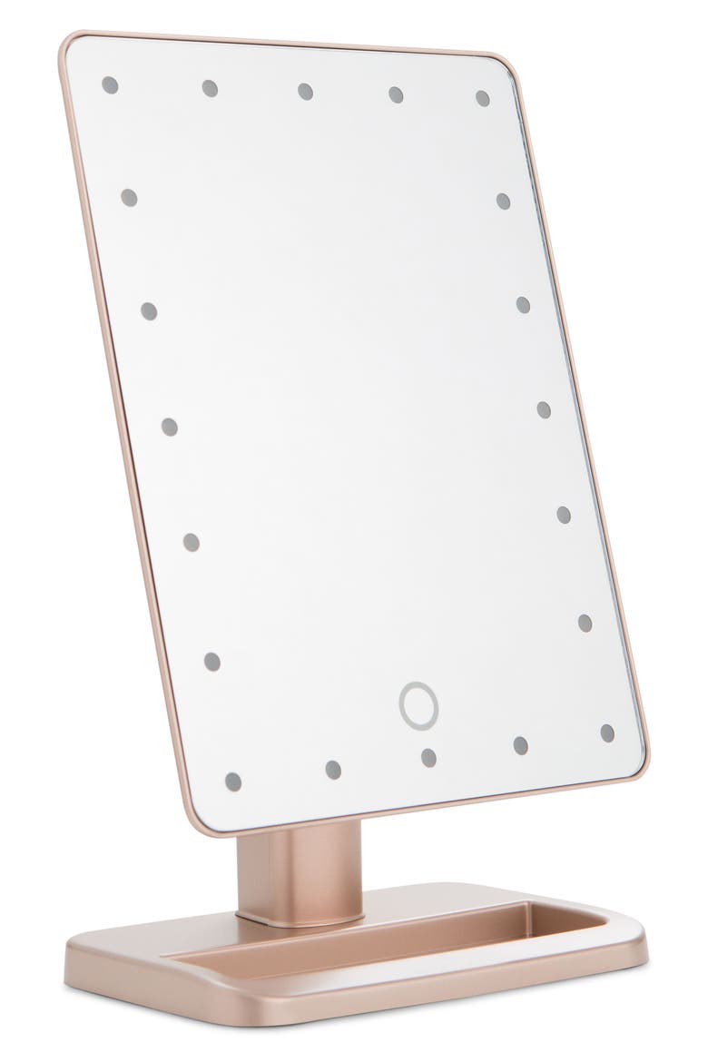 Touch XL Dimmable LED Makeup Mirror with Removable 5x Mirror, Alternate, color, ROSE GOLD