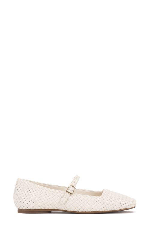 Vince Camuto Vinley Mary Jane Square Toe Flat In Coconut Cream