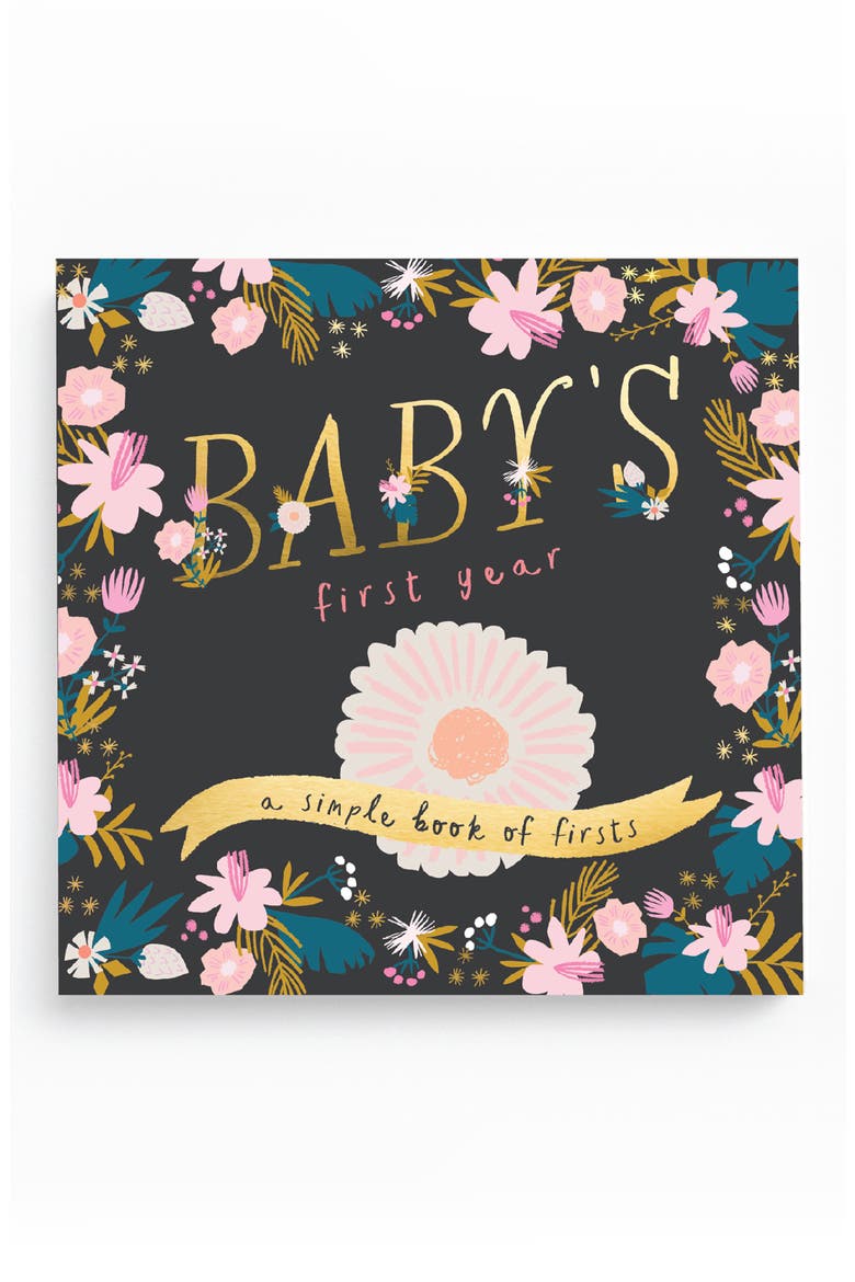 Special Edition: Golden Blossom Baby's First Year Memory Book, Main, color, GOLD/ BLACK