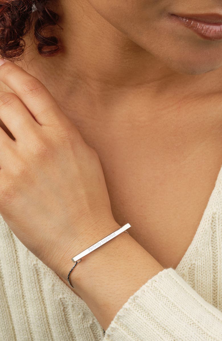 Sterling Forever 14K Gold Plated Inspirational Bar Slider Bracelet - Beautiful Mess, Main, color, 